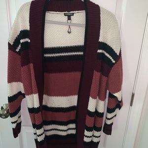 Mauve Stripe Cardigan